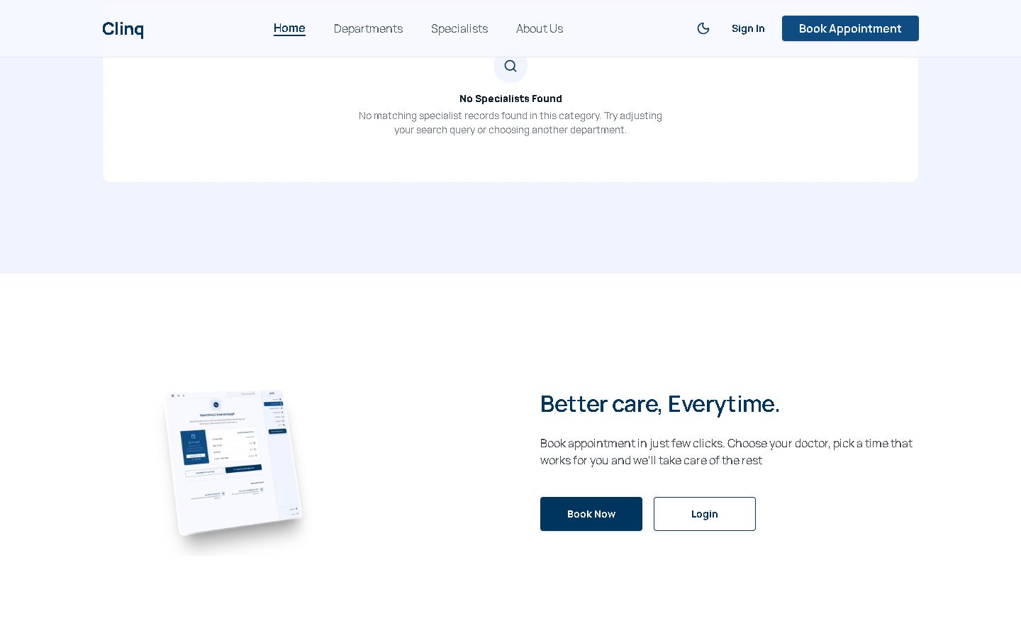 Clinq screen 3